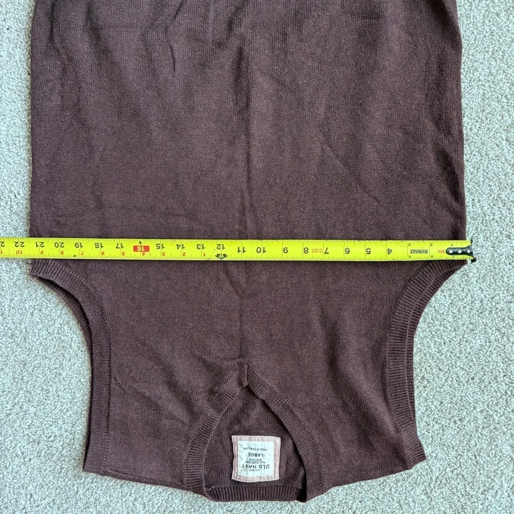 Whisky Grandpa Chocolate Brown Cotton Cashmere V Neck Sweater Vest - Picture 4 of 7